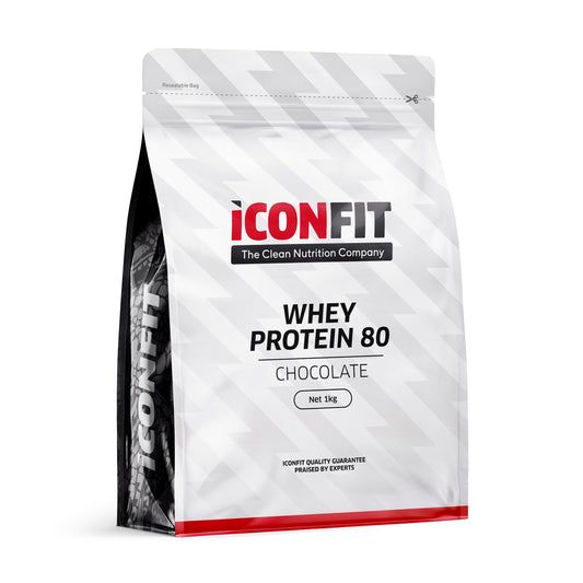 ICONFIT Išrūgų baltymai 80, 1 Kg Šokoladinio skonio