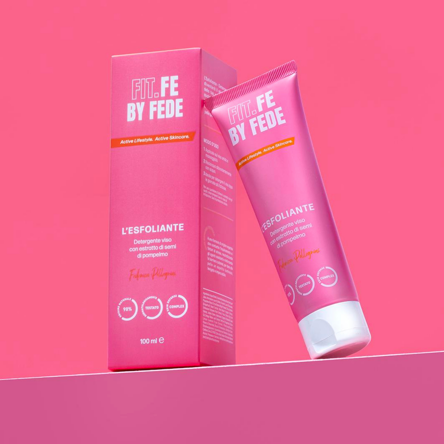 Fit.Fe by Fede The Exfoliator Facial Cleanser Šveičiamasis veido prausiklis, 100ml