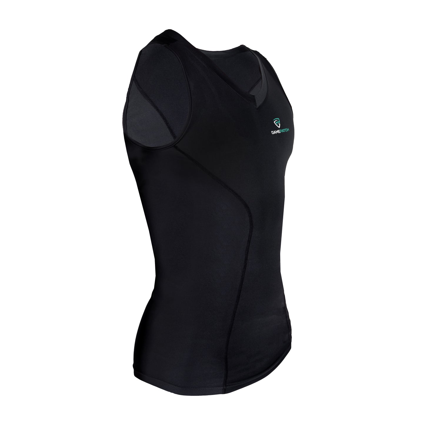 GAMEPATCH Padded shirt PRO Berankoviai kompresiniai marškinėliai su apsaugomis, Juodi