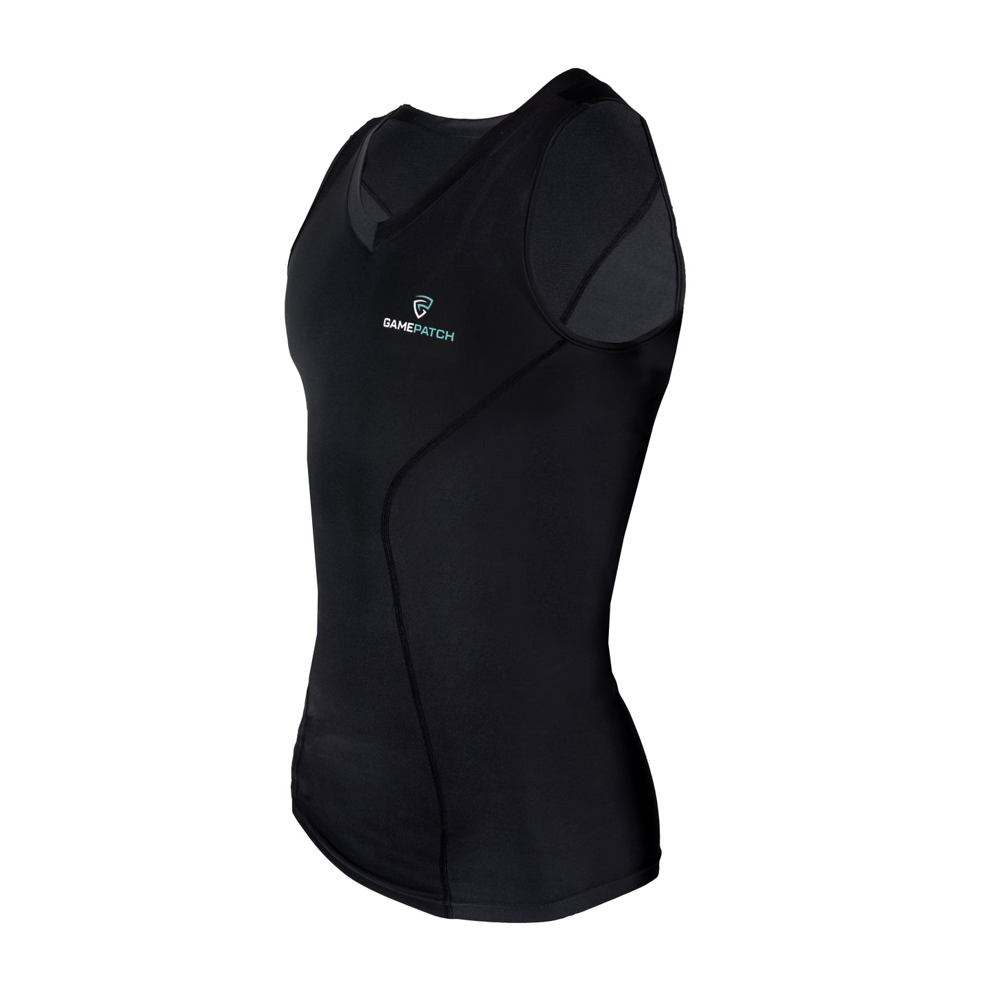 GAMEPATCH Padded shirt PRO Berankoviai kompresiniai marškinėliai su apsaugomis, Juodi