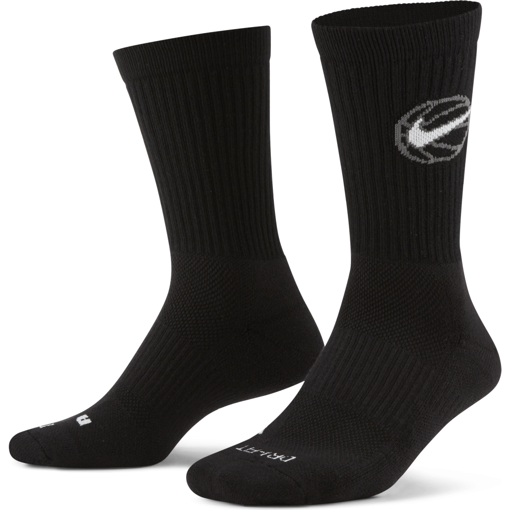 NIKE ELITE EVERYDAY Crew Krepšinio Kojinės 3 poros DA2123-010