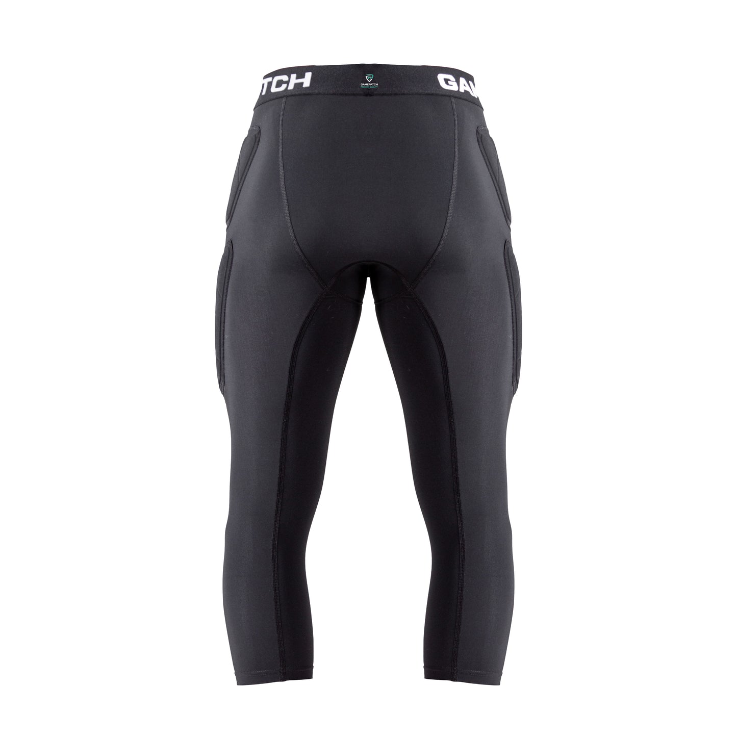 GAMEPATCH Padded 3/4 tights PRO+, 3/4 Kompresinės tamprės su apsaugomis, Juodos