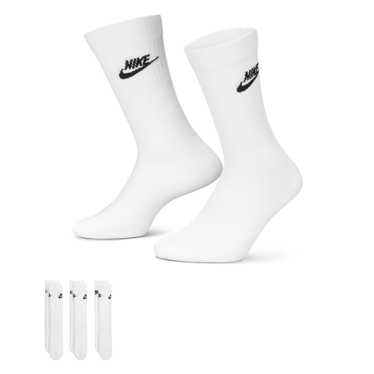 NIKE EVERYDAY ESSENTIAL CREW SOCKS Kojinės 3 poros DX5025-100