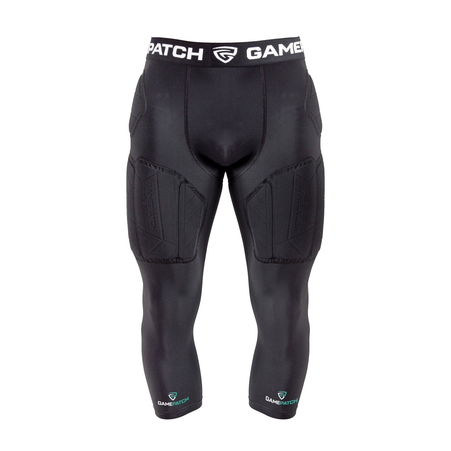 GAMEPATCH Padded 3/4 tights PRO+, 3/4 Kompresinės tamprės su apsaugomis, Juodos