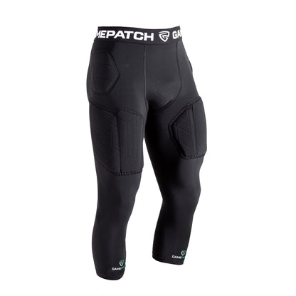 GAMEPATCH Padded 3/4 tights PRO+, 3/4 Kompresinės tamprės su apsaugomis, Juodos